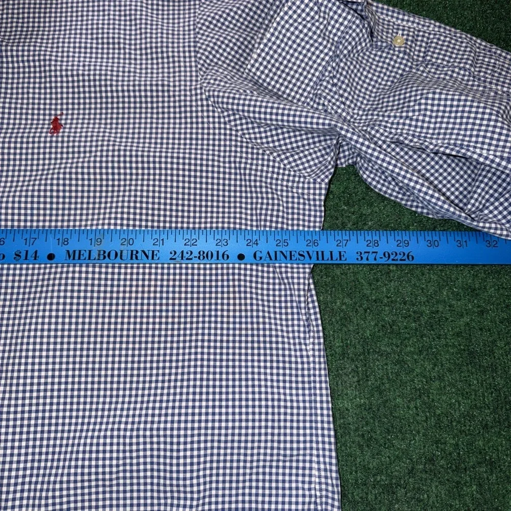 Polo Ralph Lauren Custom Fit Button Down Men's Size 2XL Blue /Red Horse